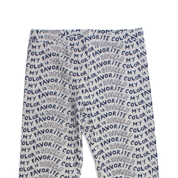CREWCUTS Girls Leggings Favorite Color Is Sparkle - Picture 3 of 4